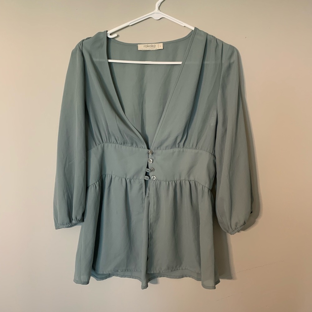 Olive green blouse